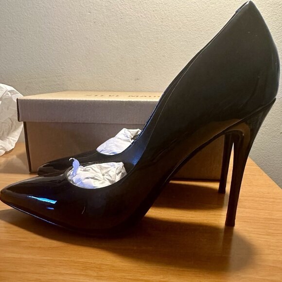Steve Madden Daisy Black Patent Heels - Picture 5 of 8